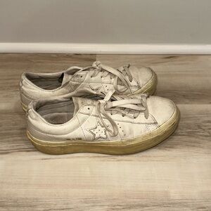 White Converse Star Platform Sneakers